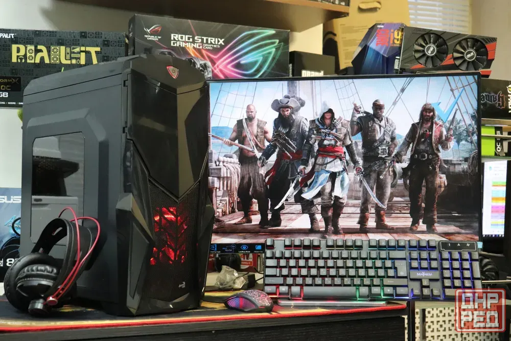 Игровой компьютер в наличии ryzen 7 7700 с видеокартой geforce rtx 5070, 32 gb ddr5 Донецк - изображение 1