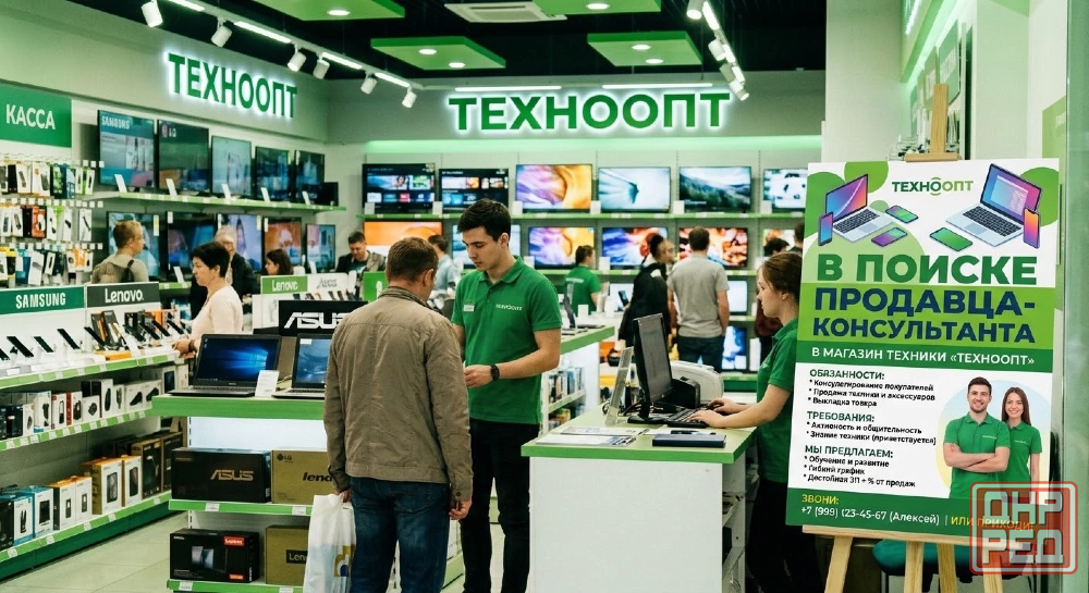 Продавец консультант мужчина в магазин техники Донецк - изображение 1