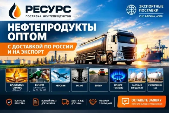 Нефтепродукты оптом с доставкой во все страны на экспорт Луганск