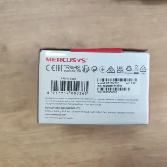 Свитч Mercusys MS105(EU) 5 портов 100 Мбит/с Донецк