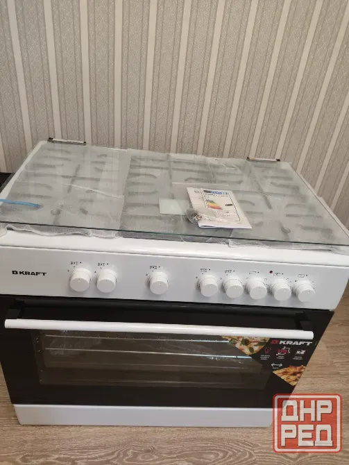 Продам новую газовую плиту с электродуховкой в упаковке Kraft kf-fsk9407aewi Донецк - изображение 1