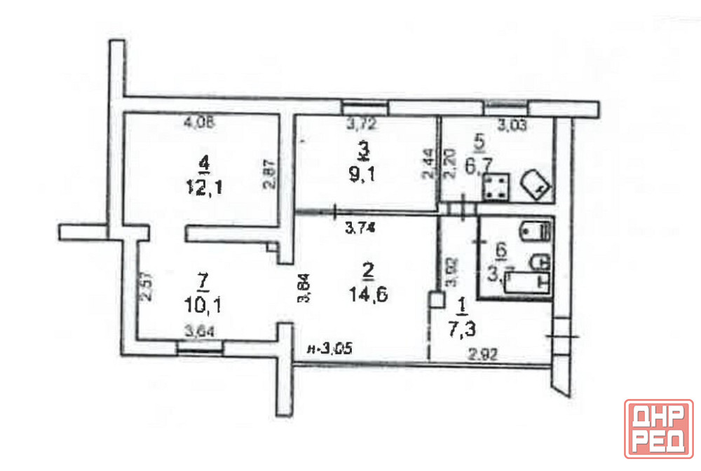 3-комн. квартира, 63,3 м², 1/4 этаж Мариуполь - изображение 11