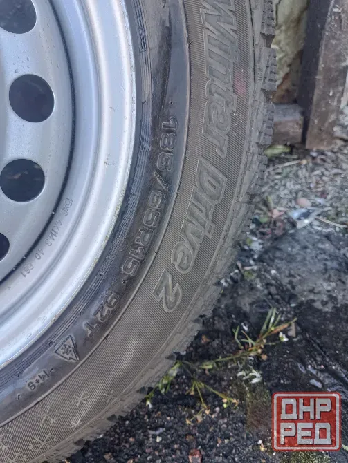 Продам новую зимнюю резину Кордиант 185 / 65 r15 на новых стальных дисках . Разболтовка 4*114,3 Донецк - изображение 2