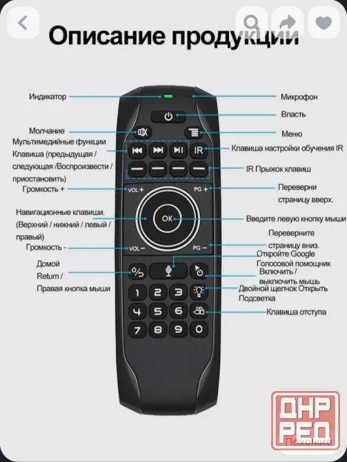 Пульт Мышь беспроводная Air Mouse G7V Pro 2,4g, Донецк - изображение 5