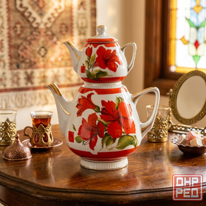 Чайник фарфоровый ссср Донецк - изображение 1