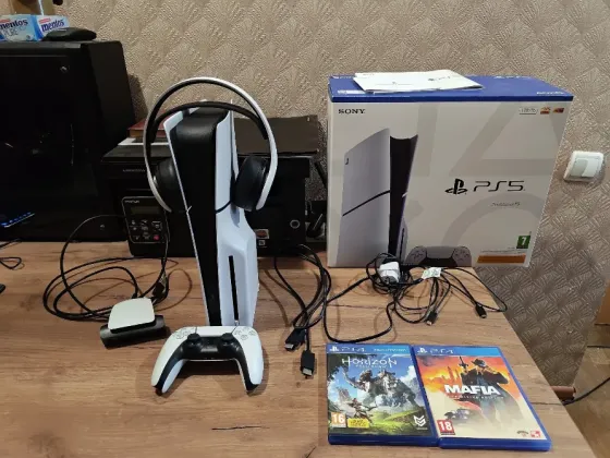 PlayStation 5 Slim 1TB с дисководом, играми и аксессуарами Макеевка