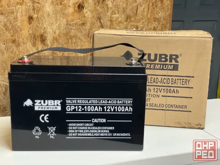 Аккумулятор zubr agm 100Ah для ибп Донецк - изображение 1