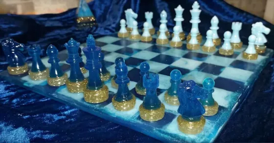 Шахматы из эпоксидной смолы Донецк
