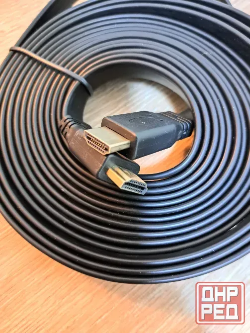 Видеокабель HDMI 4K черный плоский 5м Донецк - изображение 2