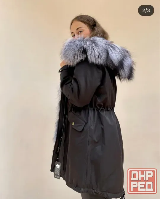 куртка зимняя парка с натуральным мехом чернобурки Донецк - изображение 3