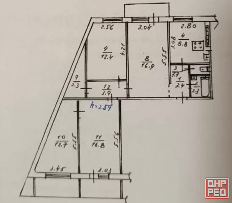 4-комнатная квартира, Текстильщик Донецк - изображение 11