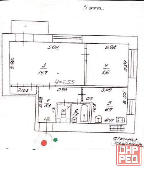 2-комн. квартира, 43 м², 5/9 этаж Мариуполь - изображение 9