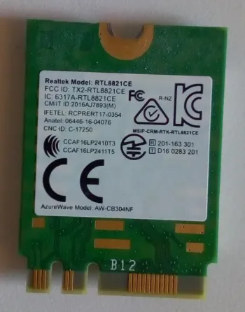 Беспроводная сетевая карта Wi-Fi 802.11AC + BT 5.0 RTL8821CE Донецк