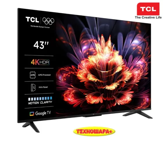 43" тв TCL 43V6C. 4K|Smart|Android/Google TV|Wi-Fi 2.4G+5G|Голос Донецк