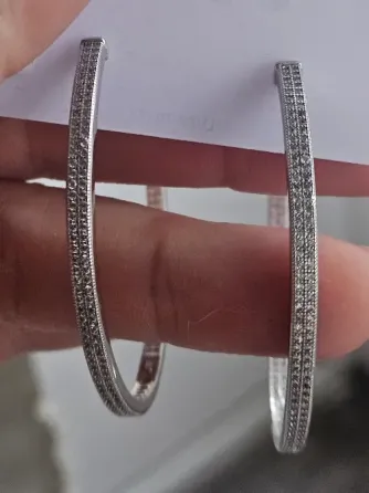 Серьги конго, серебро 925 проба, родирование Донецк