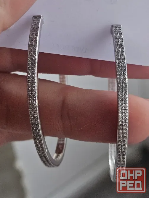 Серьги конго, серебро 925 проба, родирование Донецк - изображение 2