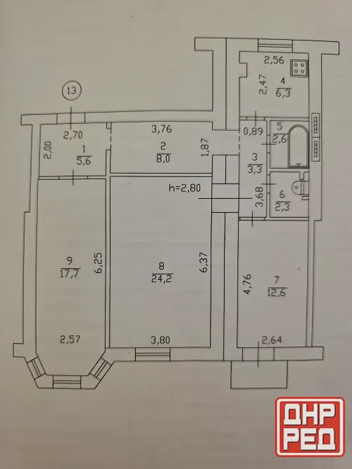 Продается 3 - х комнатная квартира, ул. Миронова, дом 13, ориентир Киевский исполком Донецк - изображение 6