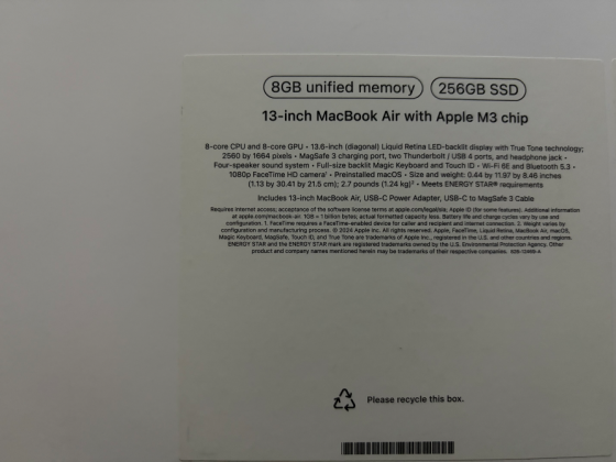 MacBook Air M3 13 (8/256, отличное состояние) Донецк
