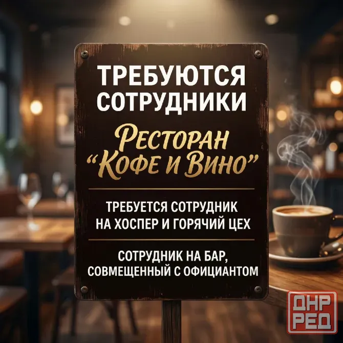 Работа в кафе, Центр Макеевки Макеевка - изображение 1