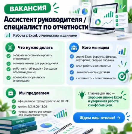 ассистент руководителя / специалист по отчетности Донецк