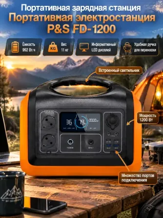 Портативная электростанция P&S FD-1200 1200W 310000 mAh 992Wh Донецк