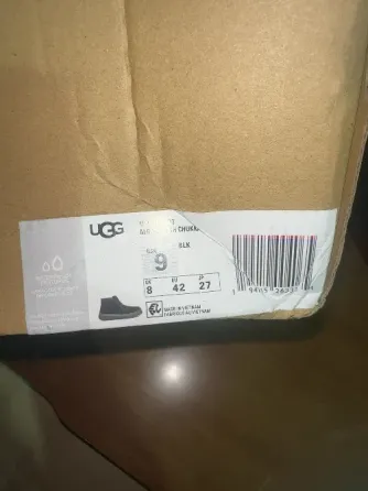 Ботинки UGG Burleigh Chukka, чёрные, EU 42 Донецк