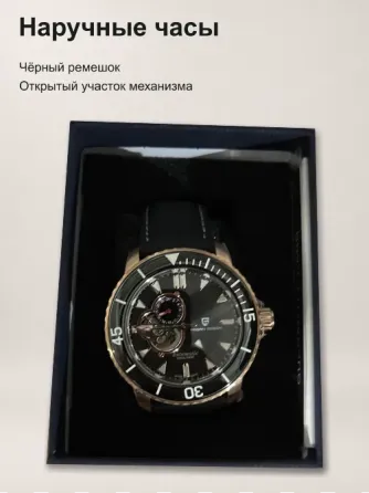 Часы PAGANI DESIGN Automatic, чёрный циферблат и ремешок Донецк