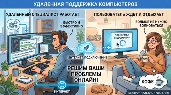 Компьютер тормозит или поймал вирус? Помогу удалённо Донецк