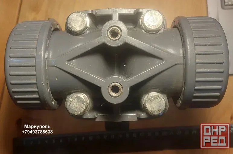 Клапан мембранный диафрагменный тип 314 d50 DN40 1 1/2 PN10 PVC-U Мариуполь - изображение 3
