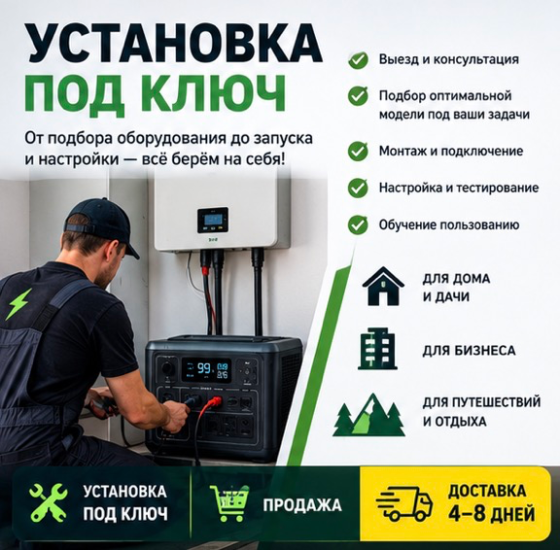 Аккумуляторные электростанции продажа, установка и быстрая доставка Донецк