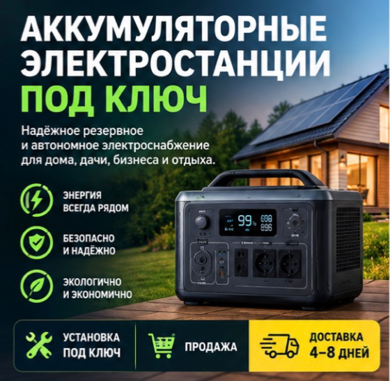 Аккумуляторные электростанции продажа, установка и быстрая доставка Донецк