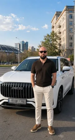 Аренда авто JAECOO J8 люксовый премиум кроссовер с водителем на свадьбу или любое другое мероприятие Донецк