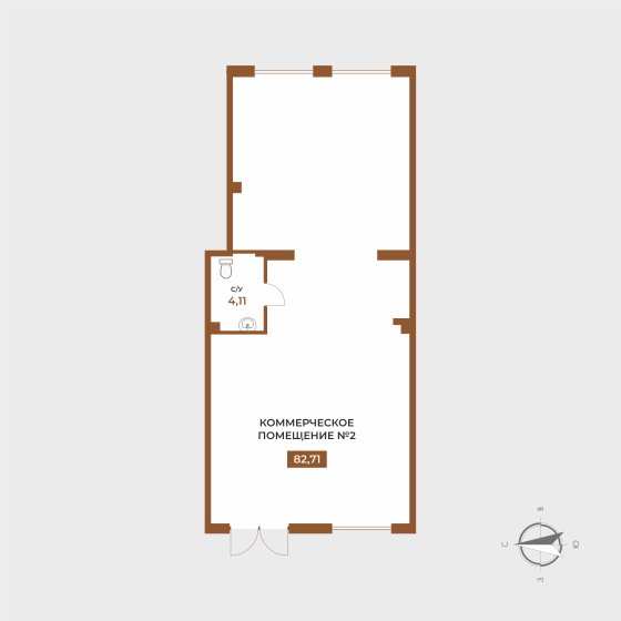 Коммерческое помещение №2, 86,82 м² — Авторский дом МАРИ Мариуполь