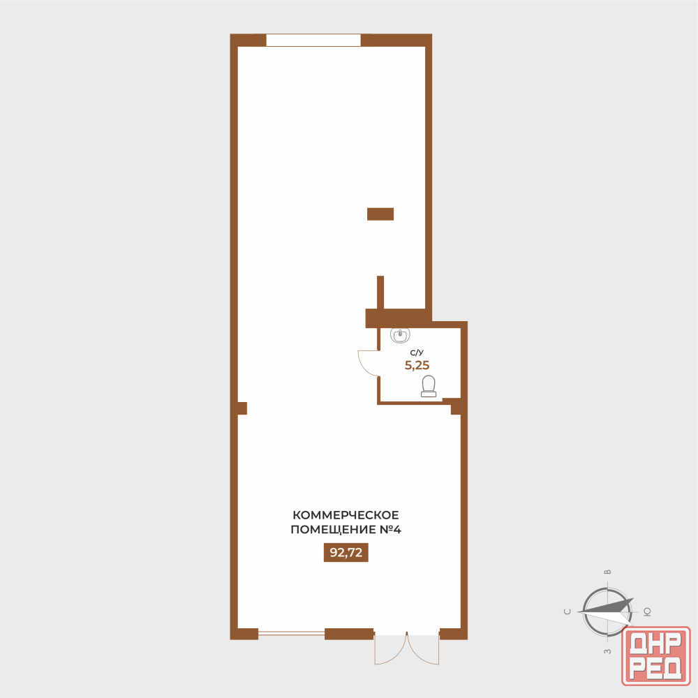 Коммерческое помещение №4, 97,97 м² — Авторский дом МАРИ Мариуполь - изображение 1