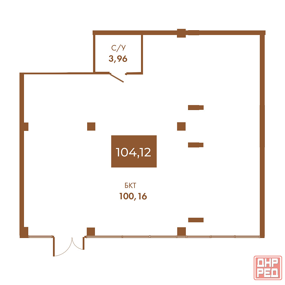 Коммерческое помещение №4, 104,12 м² — Чувства Мариуполь - изображение 1