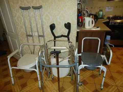 инвалидная коляска стул душа и туалета костыли подмыш алюм Ходунки и Трость метал поднят высот 800 Донецк