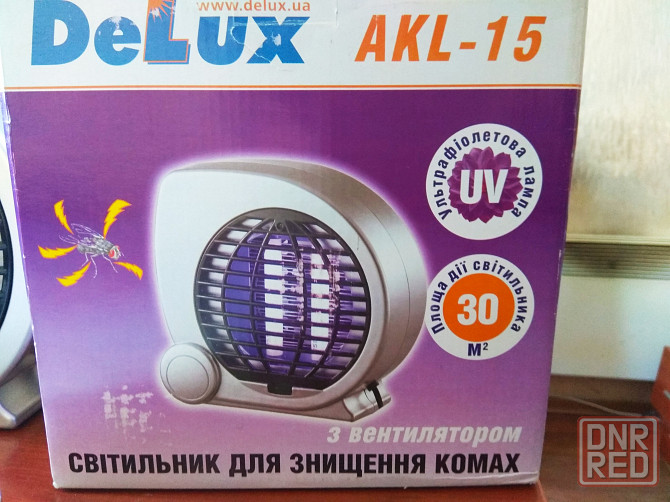 дешево лампа ультрафиолет от комаров - Ловушка для насекомых Delux AKL-15c вентилятором, Макеевка - изображение 1