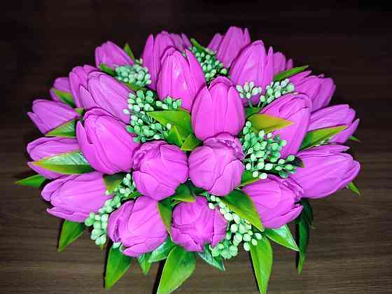 Подарочные букеты из мыльных роз и тюльпанов Донецк