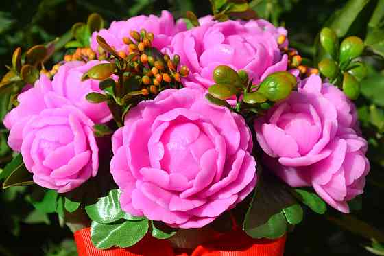 Подарочные букеты из мыльных роз и тюльпанов Донецк