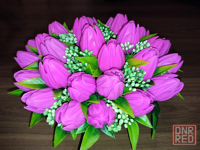 Подарочные букеты из мыльных роз и тюльпанов Донецк - изображение 2