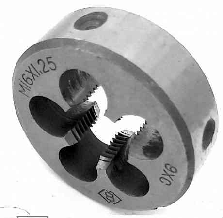 Плашка М16х1.25; 9ХС, мелкий шаг, 45/14 мм, ГОСТ 7740-71. Макеевка