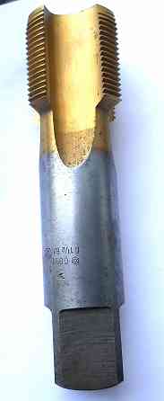 Метчик трубный G1 1/2", м/р, Р6М5, 160/40 мм, для глух отверстий, ГОСТ 3266-81, 2624-0091, СССР. Макеевка