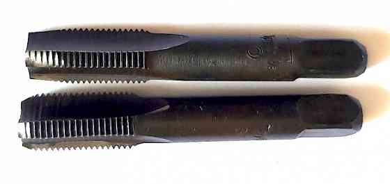 Метчик трубный G1/8" дюйма, ручной, к-т, У12А, 55/25 мм, СССР. Макеевка
