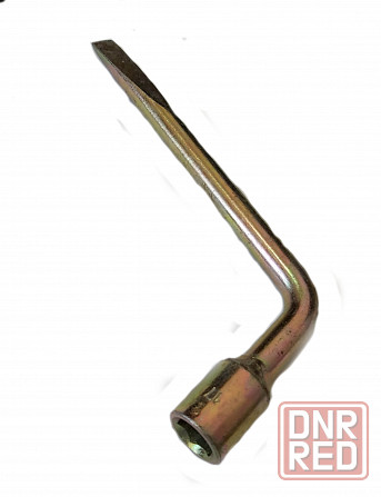 Ключ баллонный Г-образный 17 мм, изогнутый, с монтажной лопаткой, оцинкованный, СССР. Донецк - изображение 2
