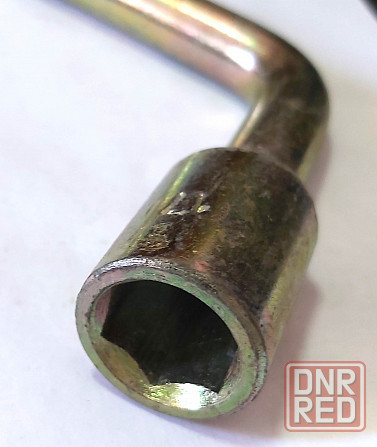 Ключ баллонный Г-образный 17 мм, изогнутый, с монтажной лопаткой, оцинкованный, СССР. Донецк - изображение 4