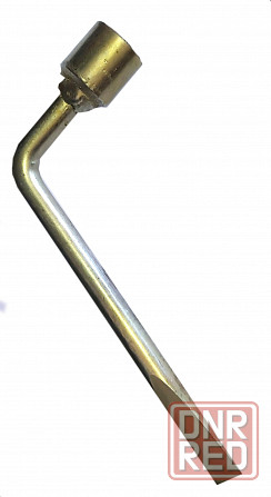 Ключ баллонный 22 мм, изогнутый, Г-образный, с монтажной лопаткой, оцинкованный, СССР. Донецк - изображение 2