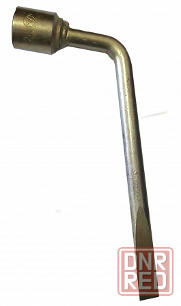 Ключ баллонный 22 мм, изогнутый, Г-образный, с монтажной лопаткой, оцинкованный, СССР. Донецк - изображение 5