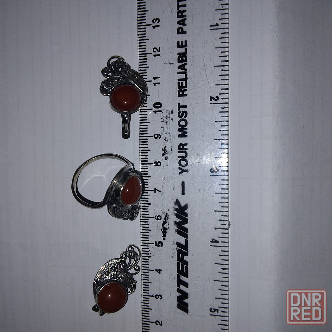 Бусы, серьги, кольцо из сердолика Донецк - изображение 2