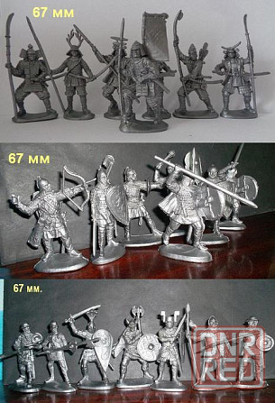 набор, 7 солдатиков: самураи, русичи, рыцари ( пластик ). Донецк - изображение 1