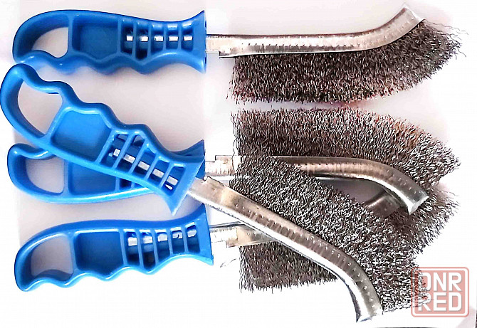 Щетка ручная универсальная "Lessmann", Германия, однорядная, стальная гафрированная проволока, Макеевка - изображение 4